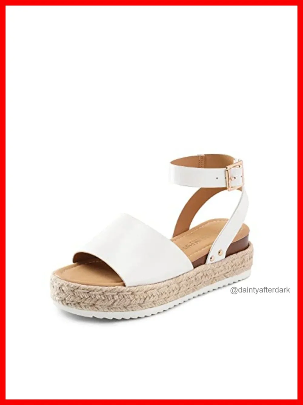 Womens Espadrille Platform Wedge Sandals with Ankle Strap Faux Leather PU Lining